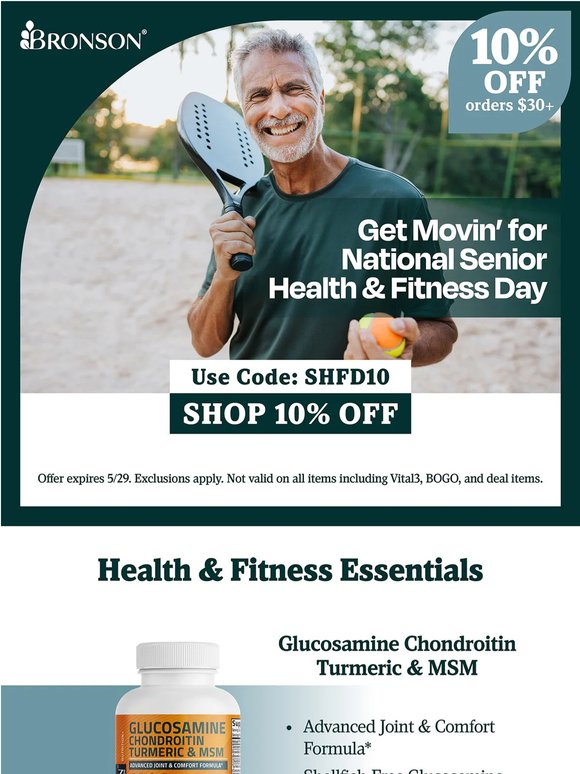 National Senior Health & Fitness Day Savings