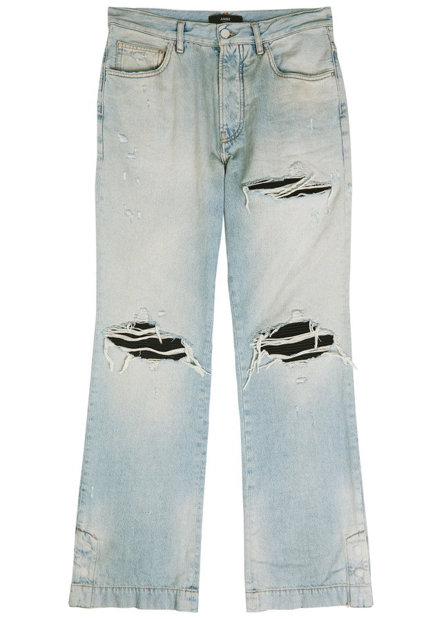 AMIRI MX1 ripped straight-leg jeans