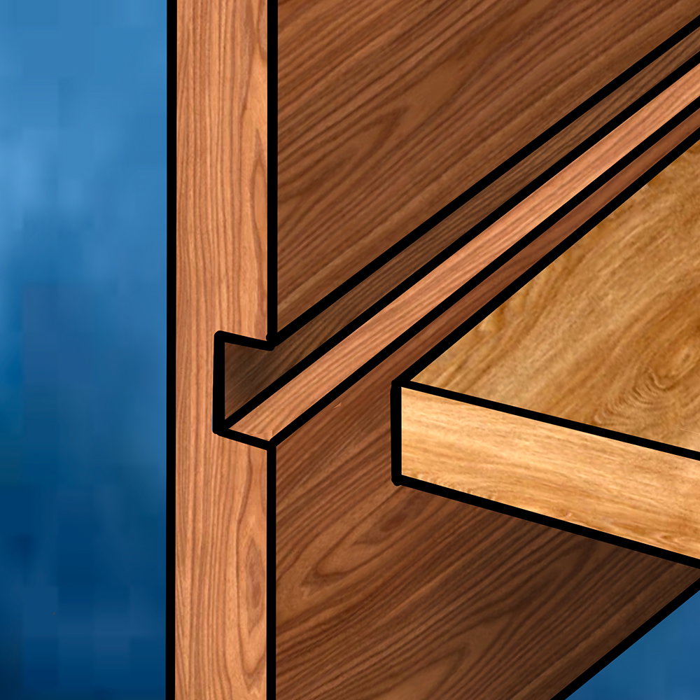 Diagram of a dado joint