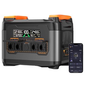 NECESPOW S2400 Portable Power Station, 2400W Output, 2048Wh LiFePO₄ Battery, 13 Ports, 1.5H Fast Charging, 20ms UPS Backup, App Control, for Outdoor/RV/Home Use