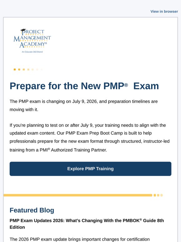 New PMP® Exam Prep Now Available