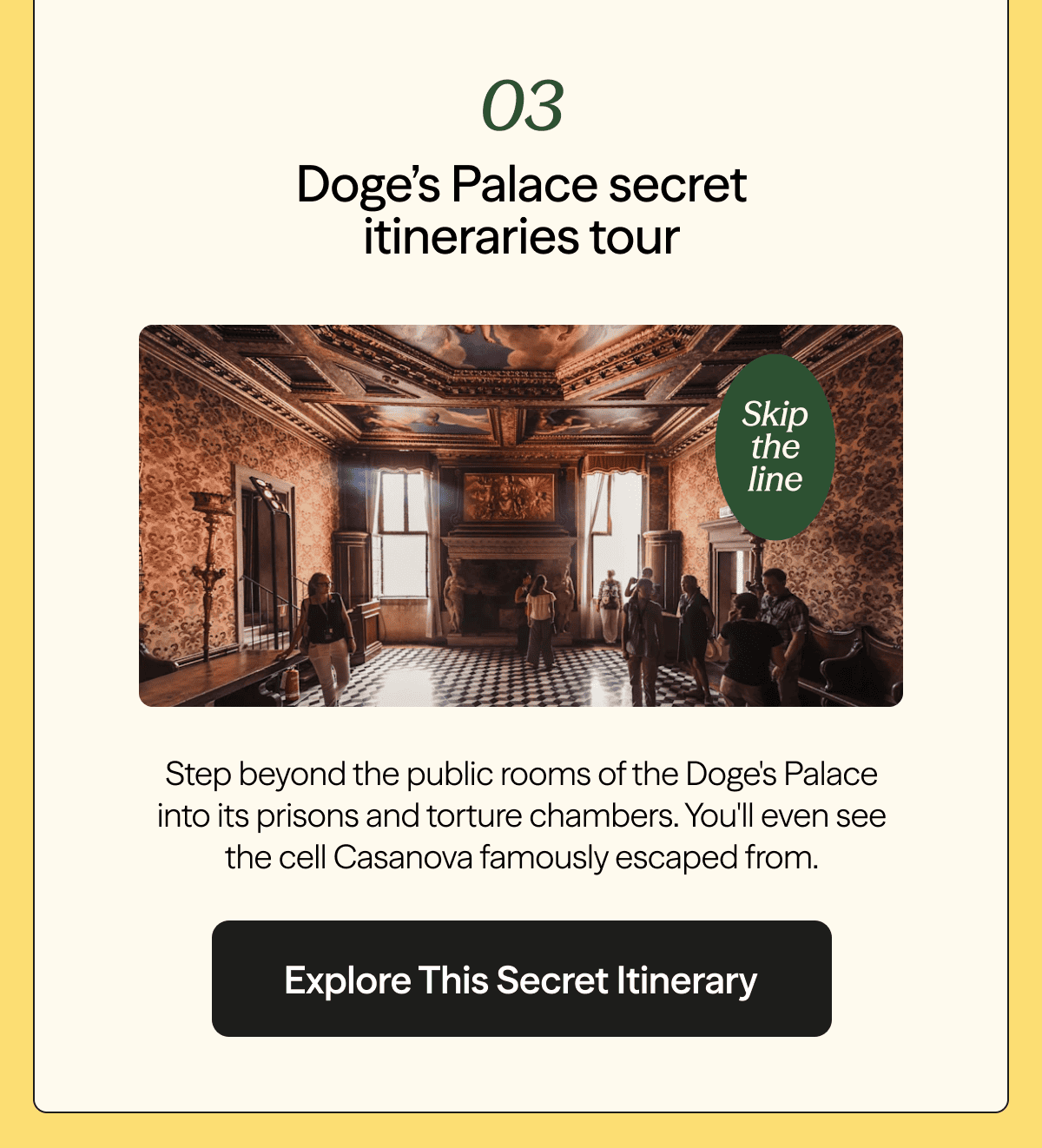 Doge’s Palace Secret Itineraries Tour with Casanova’s Cell, Bridge of Sighs & St. Mark's Basilica