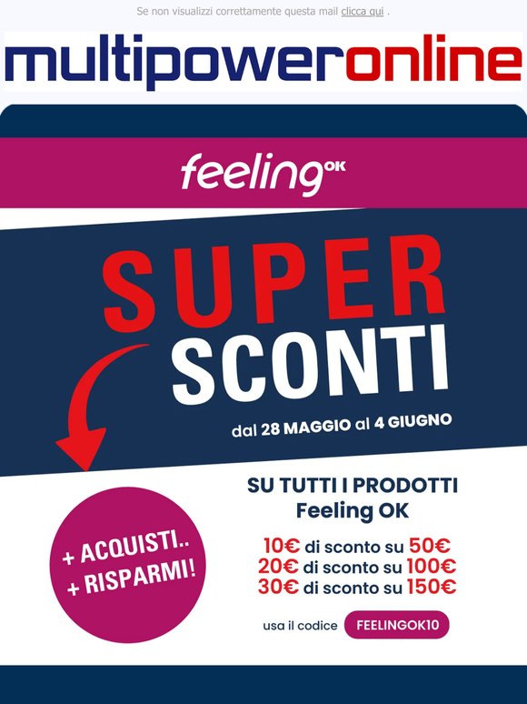 💥Sconti PAZZI su tutta la Feeling OK 💣