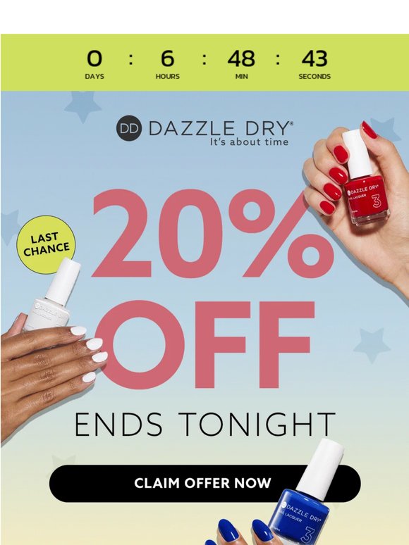 LAST CHANCE: 20% OFF