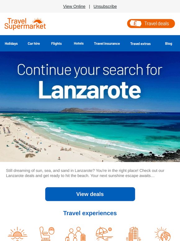 New Lanzarote deals: Continue your search 🏖