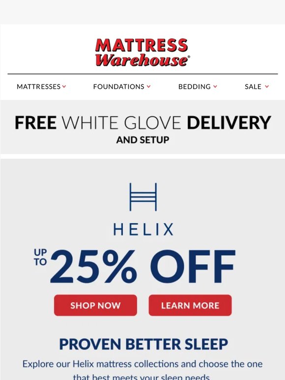 Sleep Better with Your Perfect Helix Fit, up to 25% off!