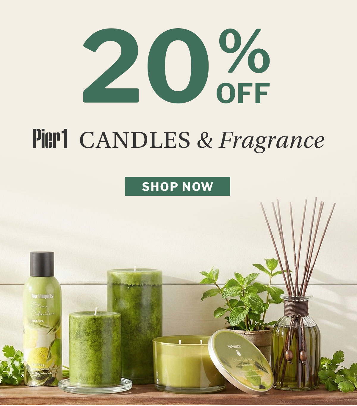 20% off candles & fragrance