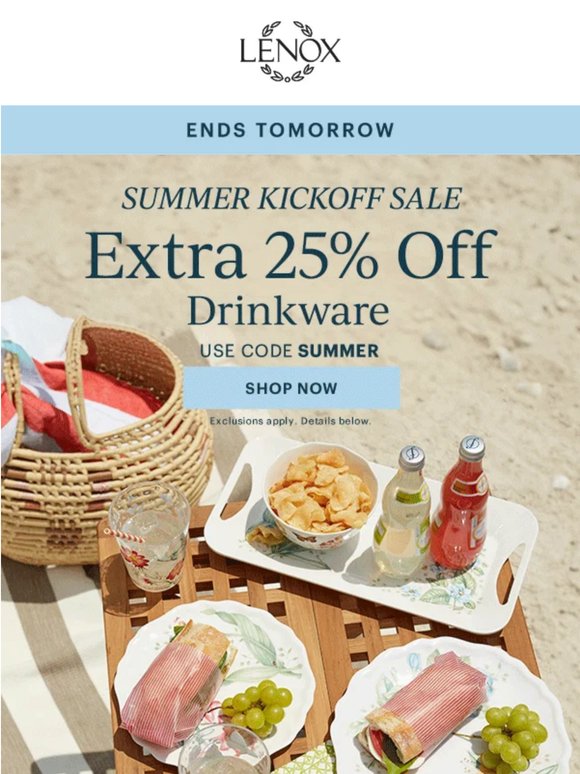 Serving 25% OFF Your Summer Table 🦋