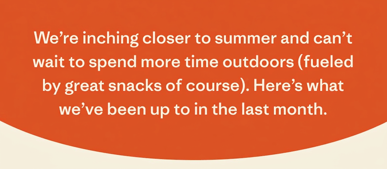 Text about getting ready for summer and sharing recent activities.