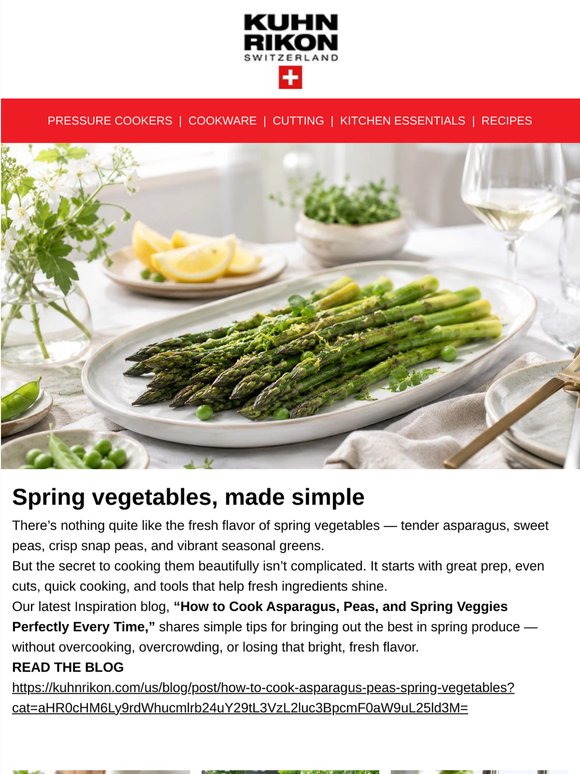 Fresh Spring Vegetables, Perfectly Cooked