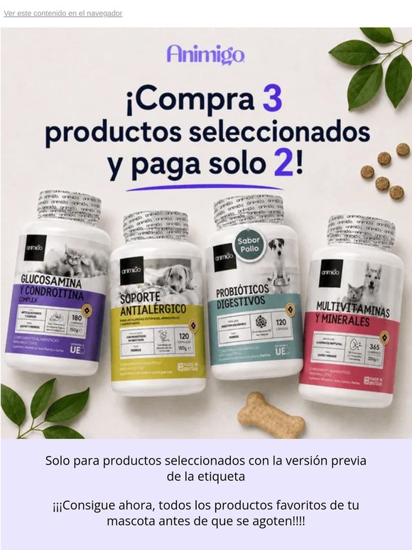 ¡Oferta 3x2 activa! Elige 3 y paga solo 2 🛍️