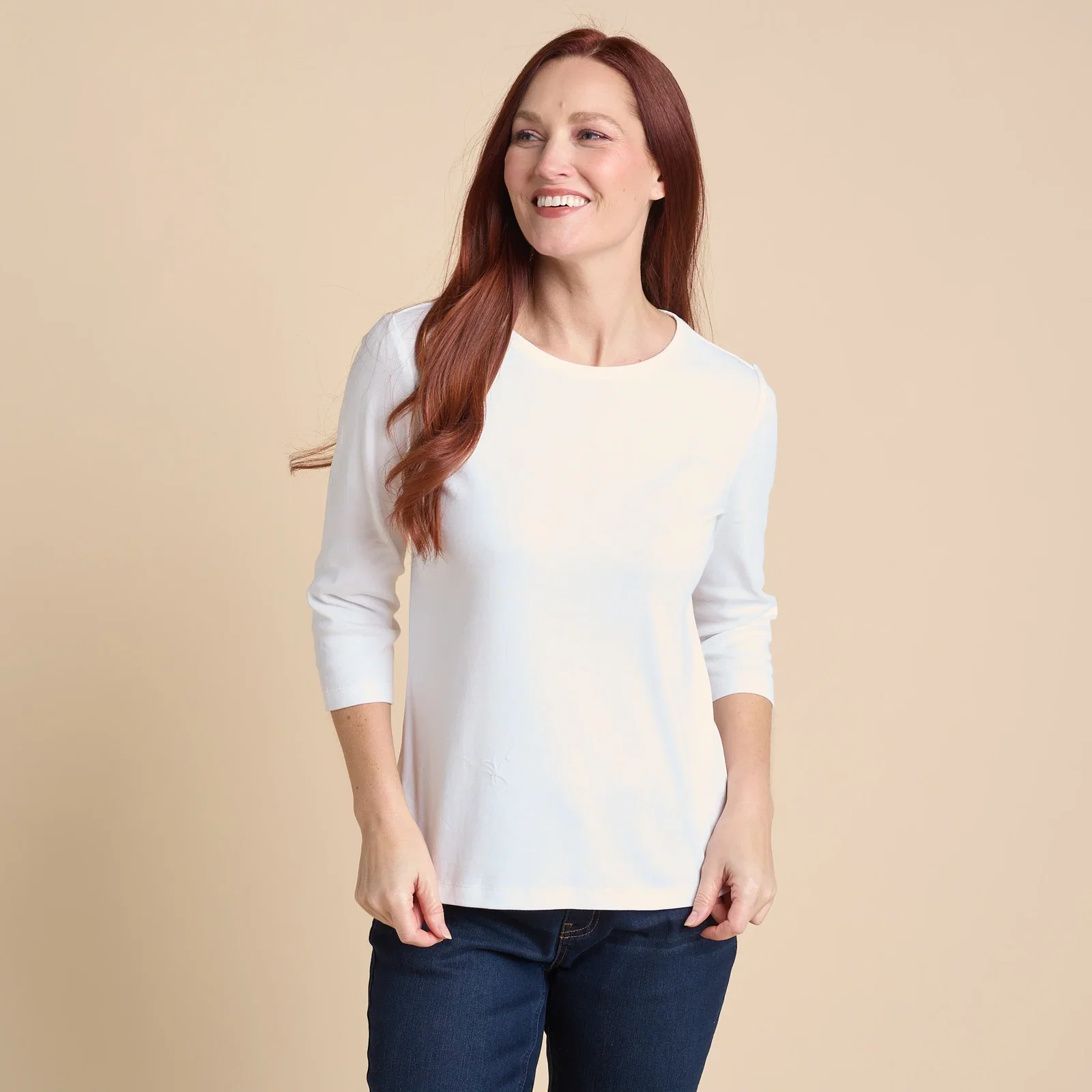 Image of Missy 3/4 Sleeve Crew Neck Perfect Tee