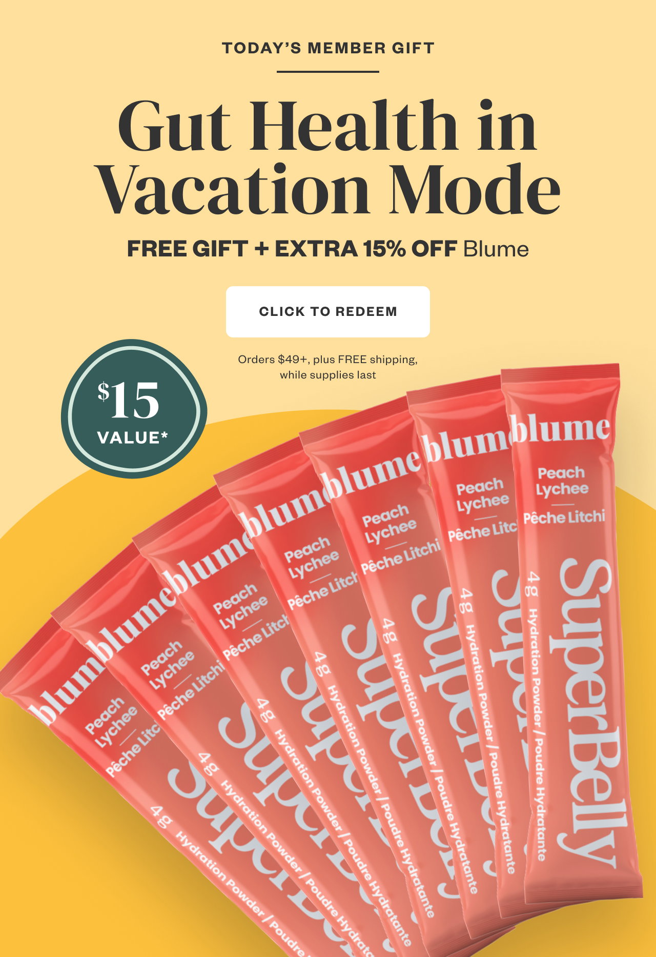 Today's Member Gift: Gut Health in Vacation Mode. Click to Redeem.