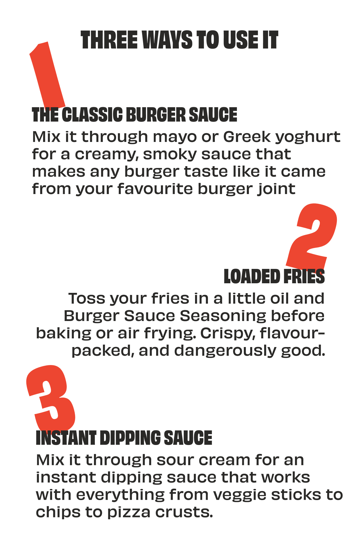 3 Ways to use Burger Sauce