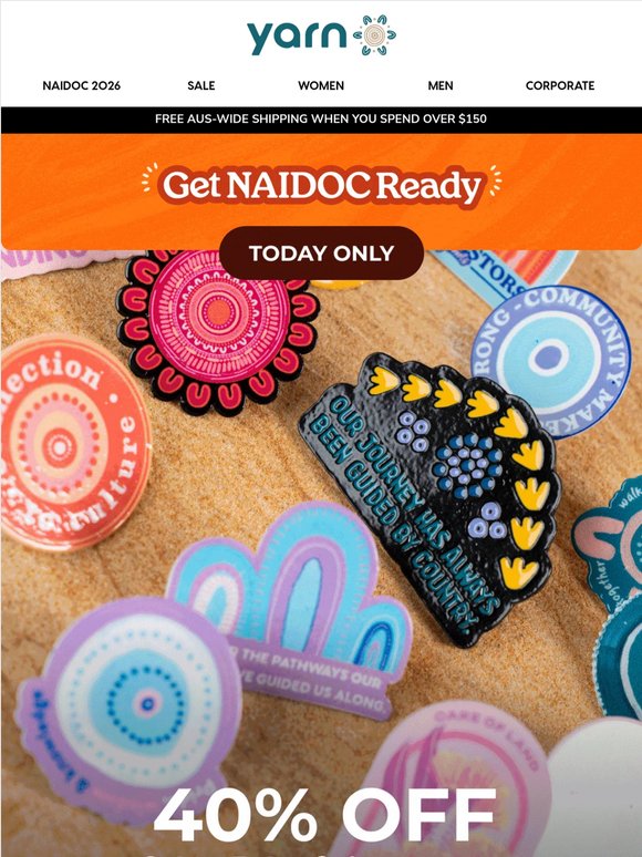 Today Only ⚡40% Off NAIDOC End Midnight