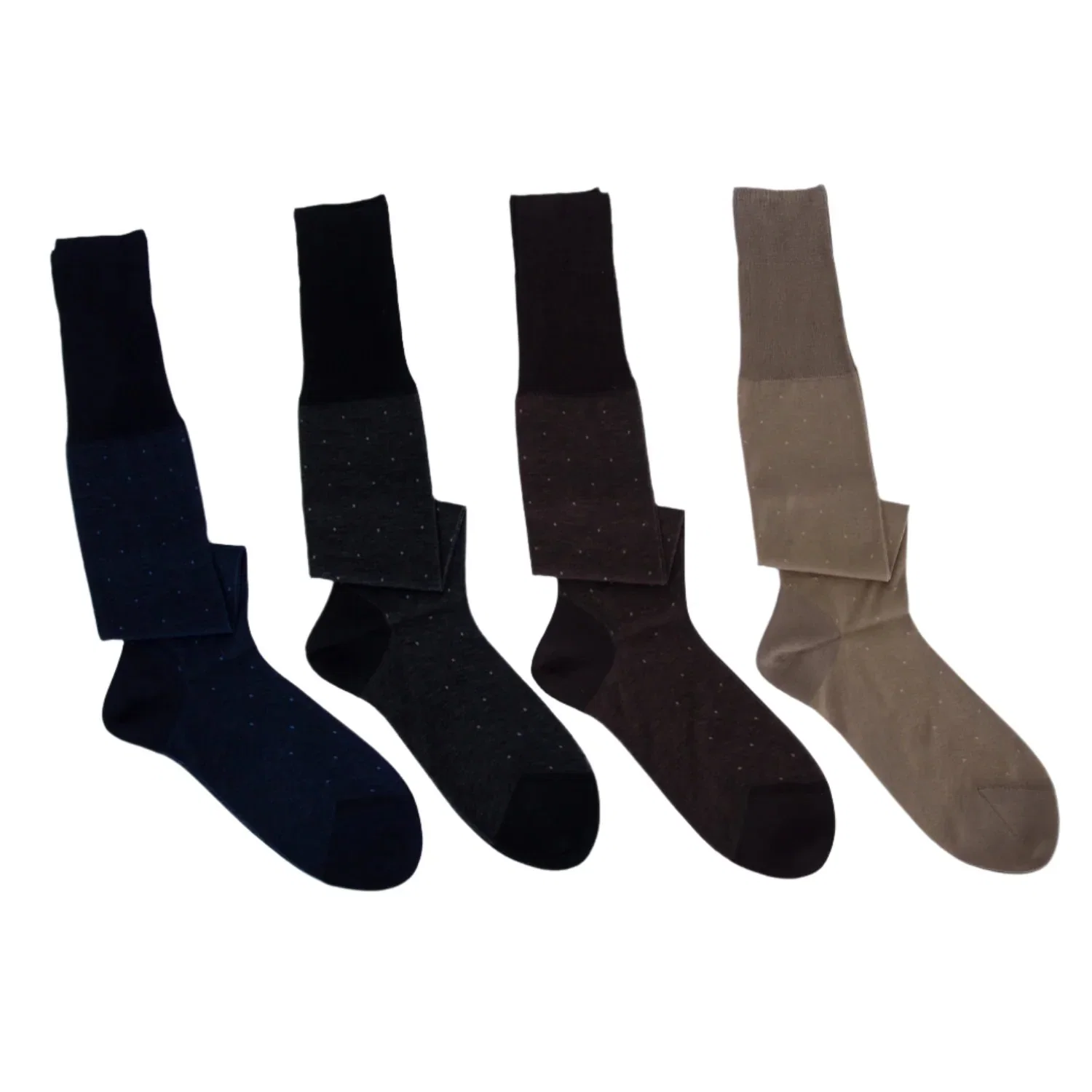 Image of Sovereign Grade Giotto Small Dot Melange Cotton Dress Sock