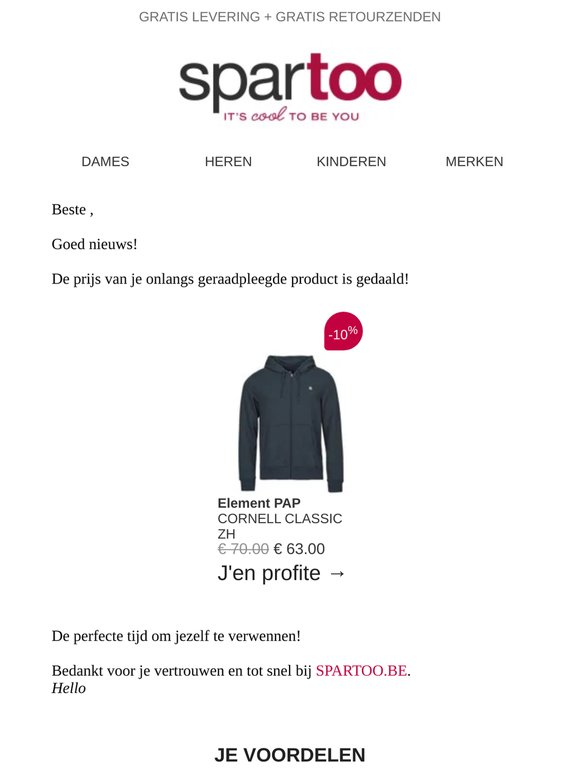 📉 De prijs van het item dat je had gespot daalt!