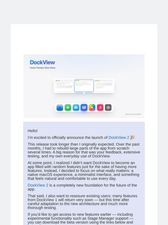 DockView 2 — Official Launch 🚀