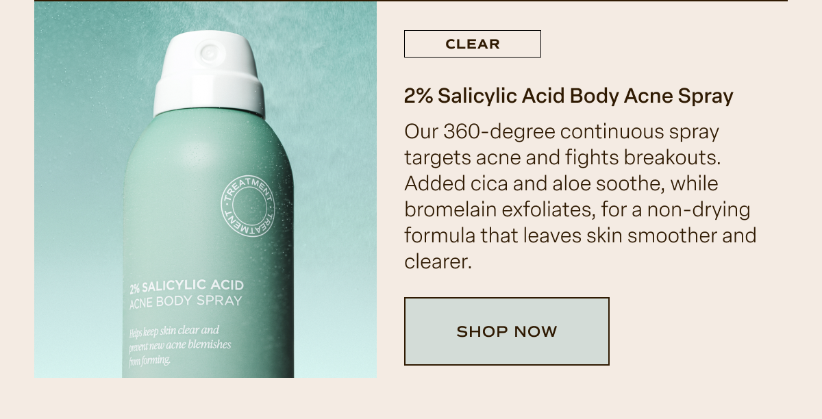 2% Salicylic Acid Acne Body Spray