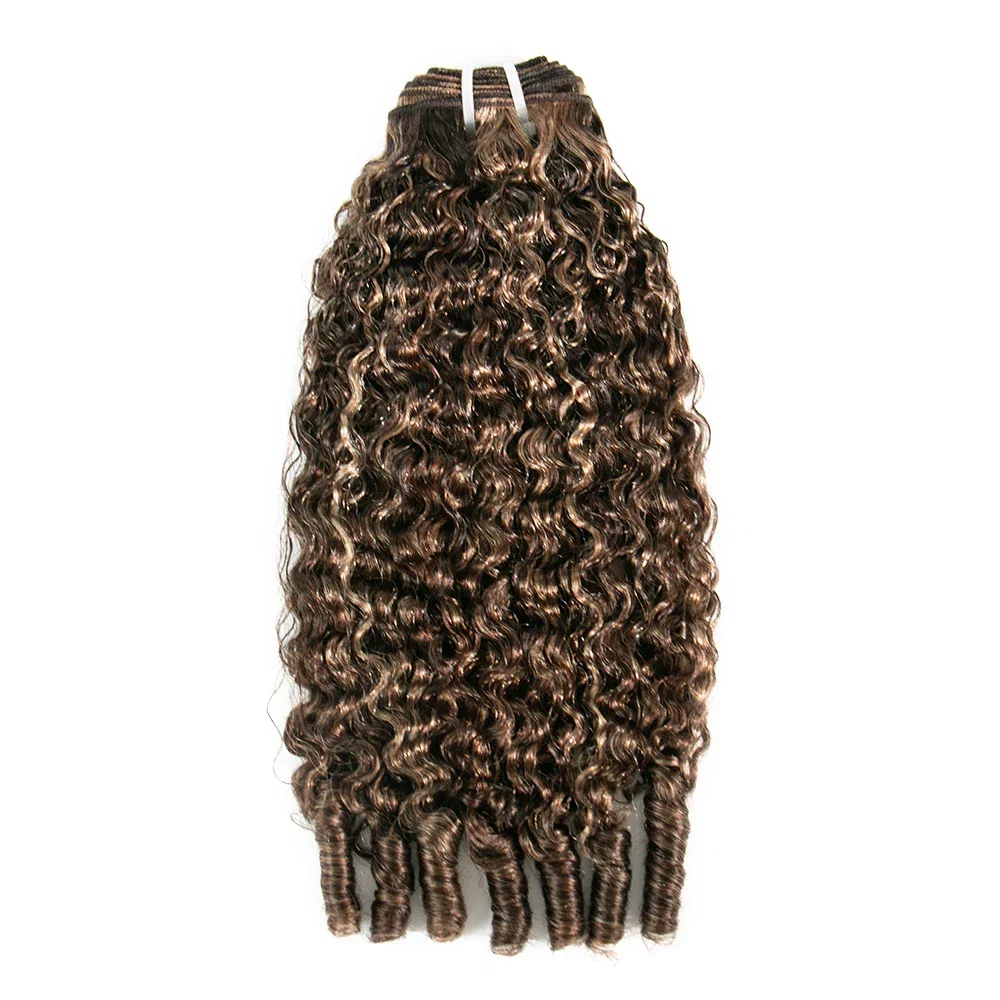 Blend #4/27/30 Double Drawn Bundles Water Burmese Curly Hair Weaving