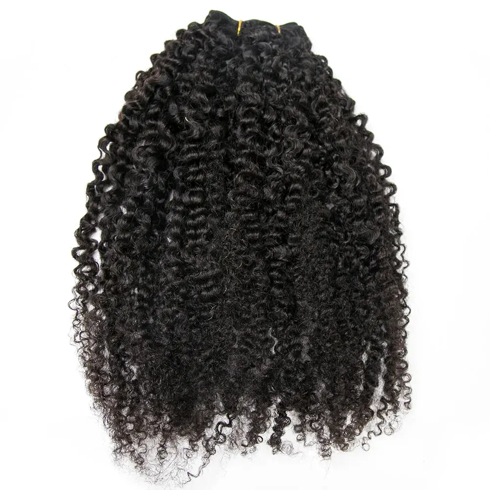 Image of Cambodia Virgin Hair Weft Bundles Tight Curly Human Hair