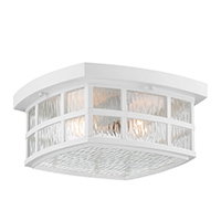 Stonington 2 Light 12 inch Matte White Outdoor Flush Mount