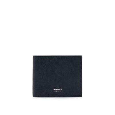 GRAIN LEATHER CLASSIC BIFOLD WALLET: BLUE