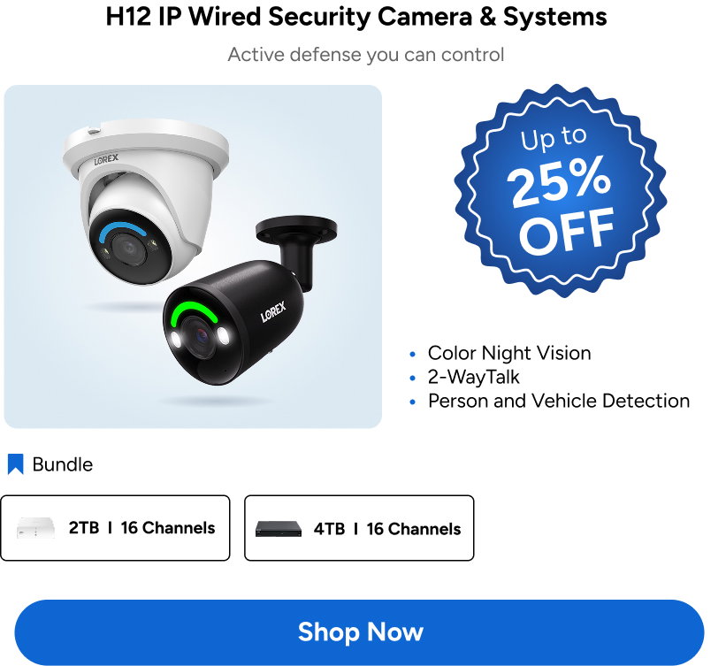 H12 IP Wired Security Camera & Systems