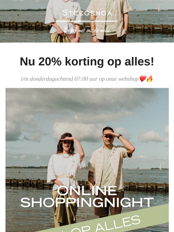 NU 20% KORTING OP ALLES ONLINE!!🛍️ Alleen van woensdagavond 19:00 uur tot donderdagochtend 07:00 uur!!
