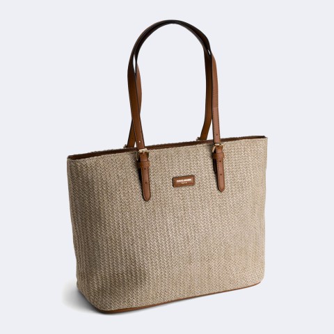 Large Straw Shopper Bag