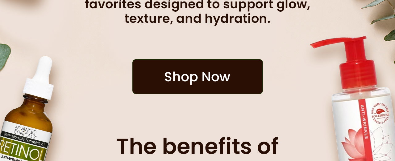 The benefits of retinol for skin: Helps reduce the appearance of fine lines and wrinkles by supporting collagen production.* Supports smoother, brighter-looking skin by encouraging healthy skin cell turnover.* Helps improve uneven skin tone and the appearance of dark spots over time.* Can help keep pores clear and support blemish-prone skin.* Supports firmer-looking skin and overall skin texture with consistent use.
