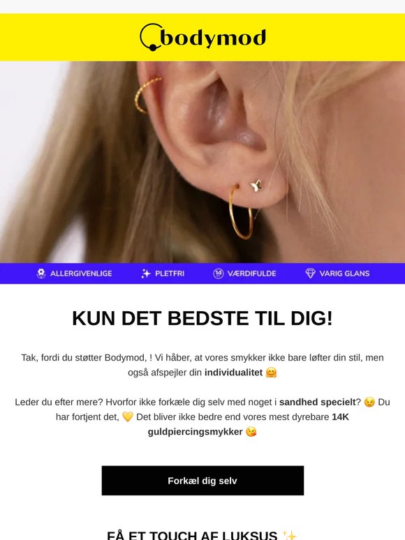 Tid til at investere i dig selv, fordi du fortjener det bedste 🙌 Udforsk dyrebare 14K guldpiercingsmykker 💛