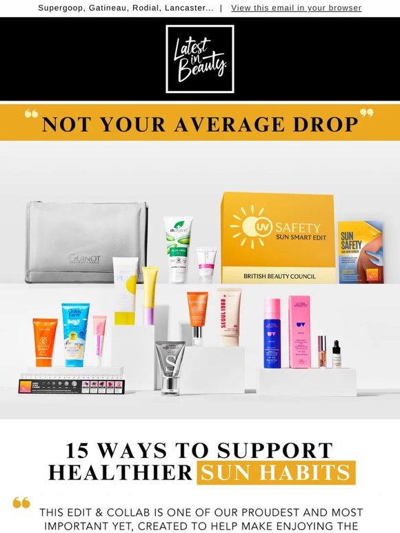 Your SPF and UV Showcase
