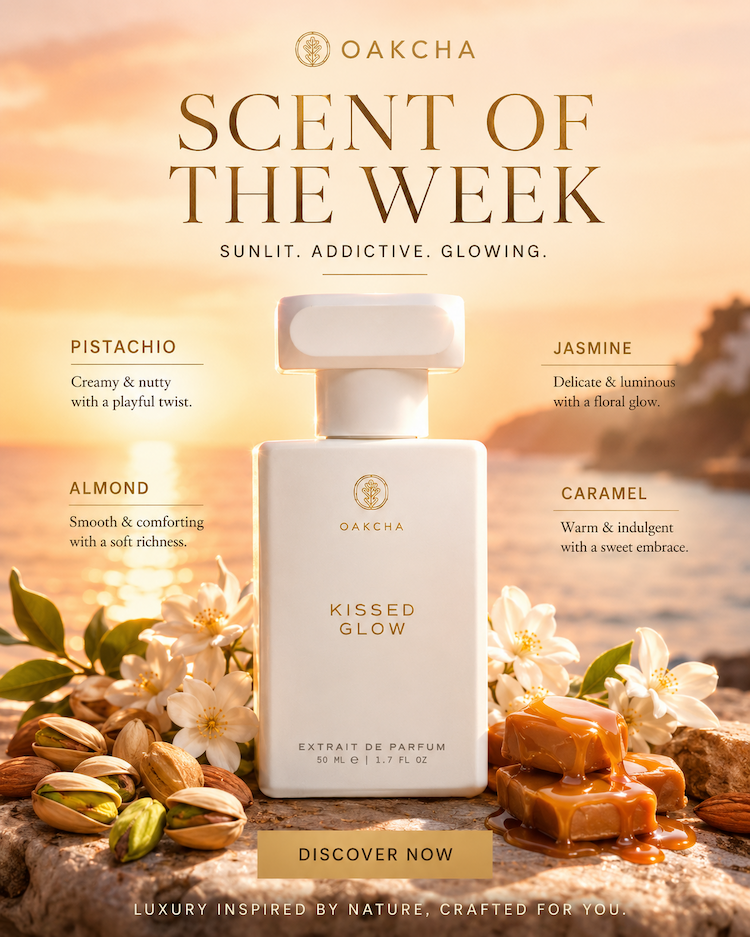 Oakcha. 25% off scent of the week. Kissed Glow is inspired by Sol de Janeiro's Cheirosa '62. On Sale 25% off. Shop Now
