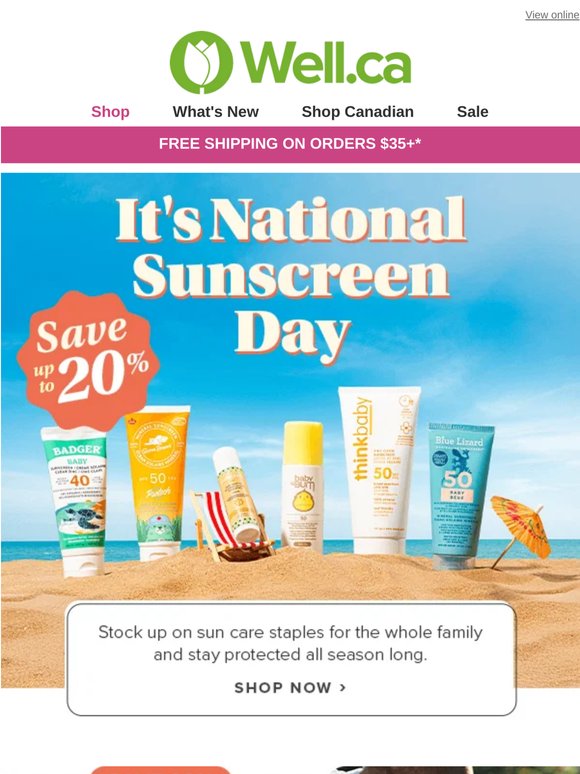 Up to 20% Off For 🌞NATIONAL 🌞SUNSCREEN 🌞DAY!