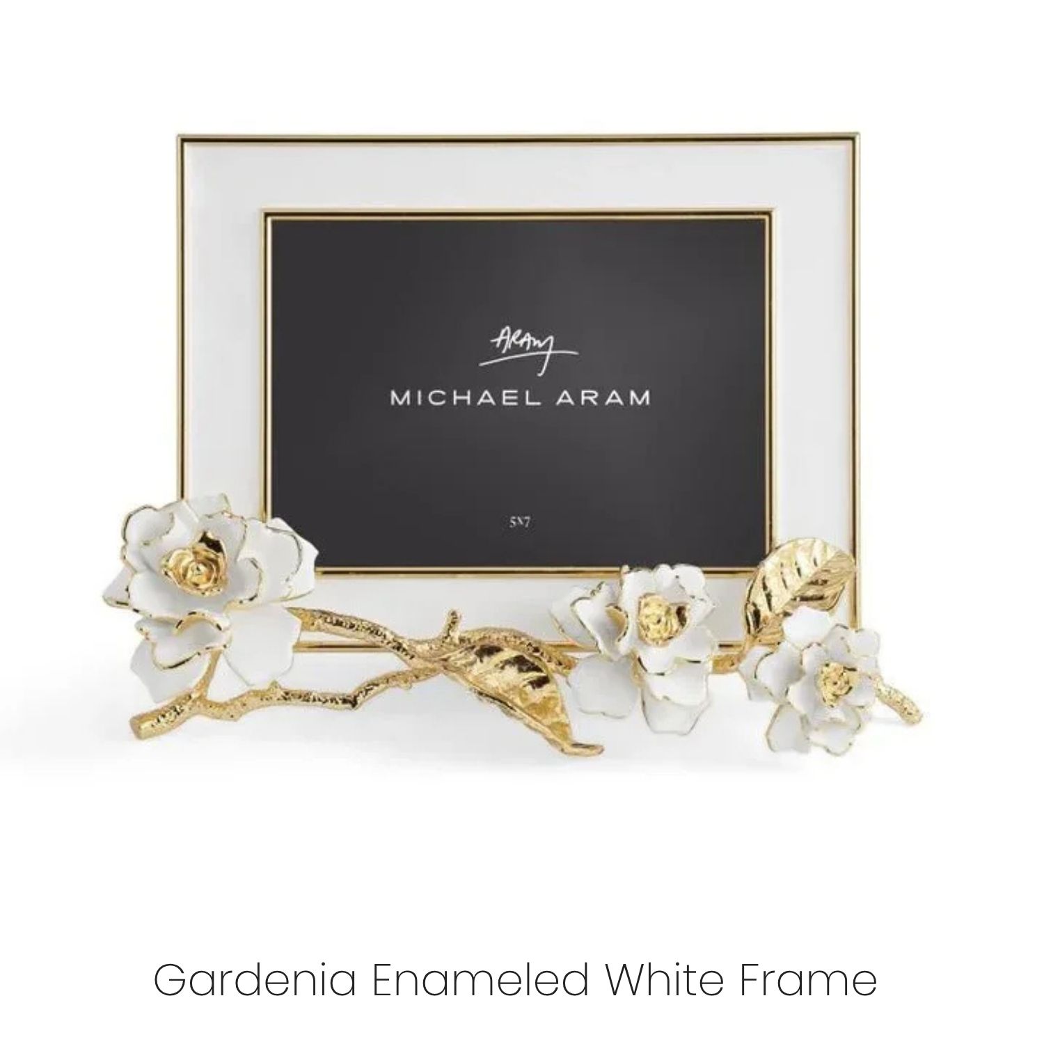 Gardenia Enameled White Frame 