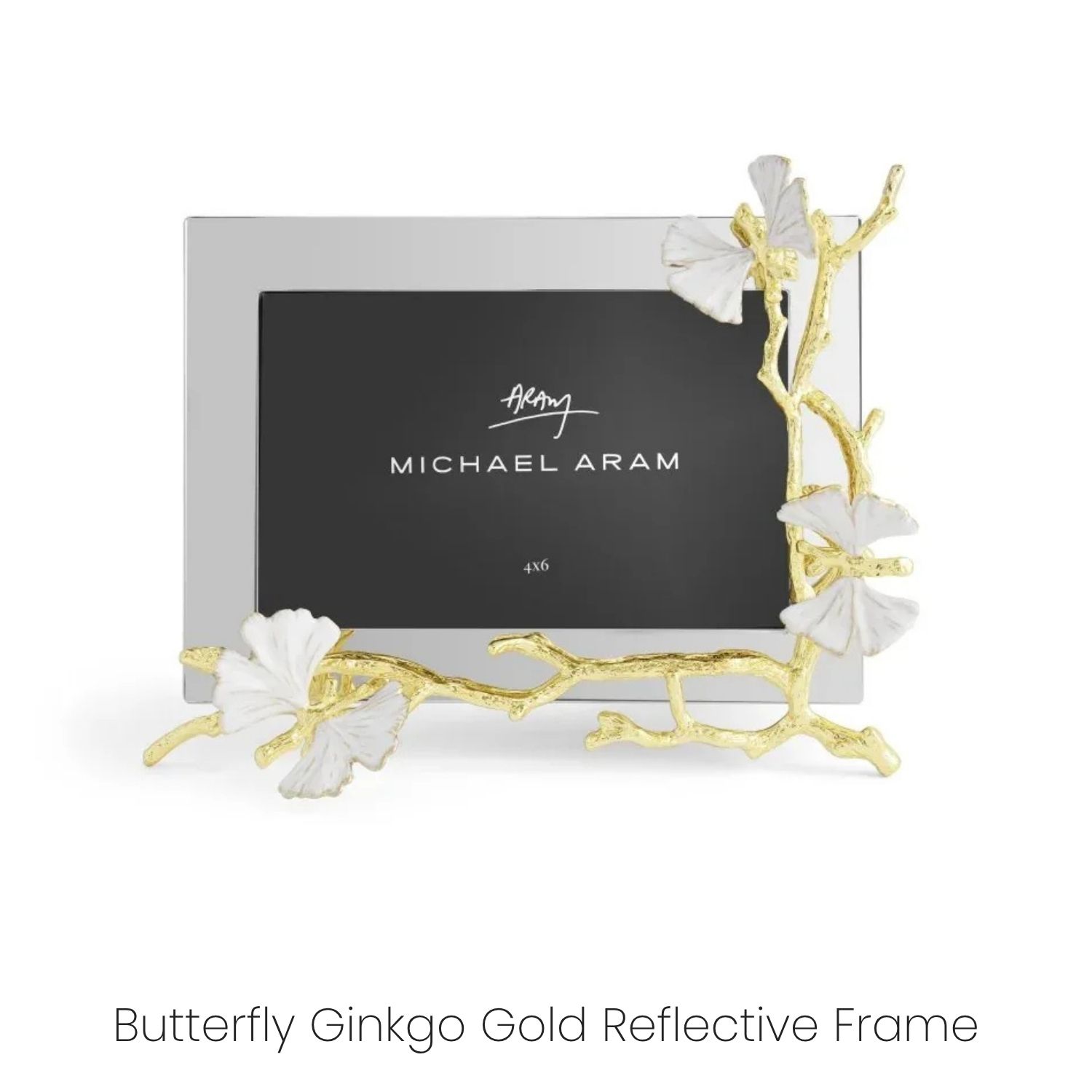 Butterfly Ginkgo Gold Reflective Frame