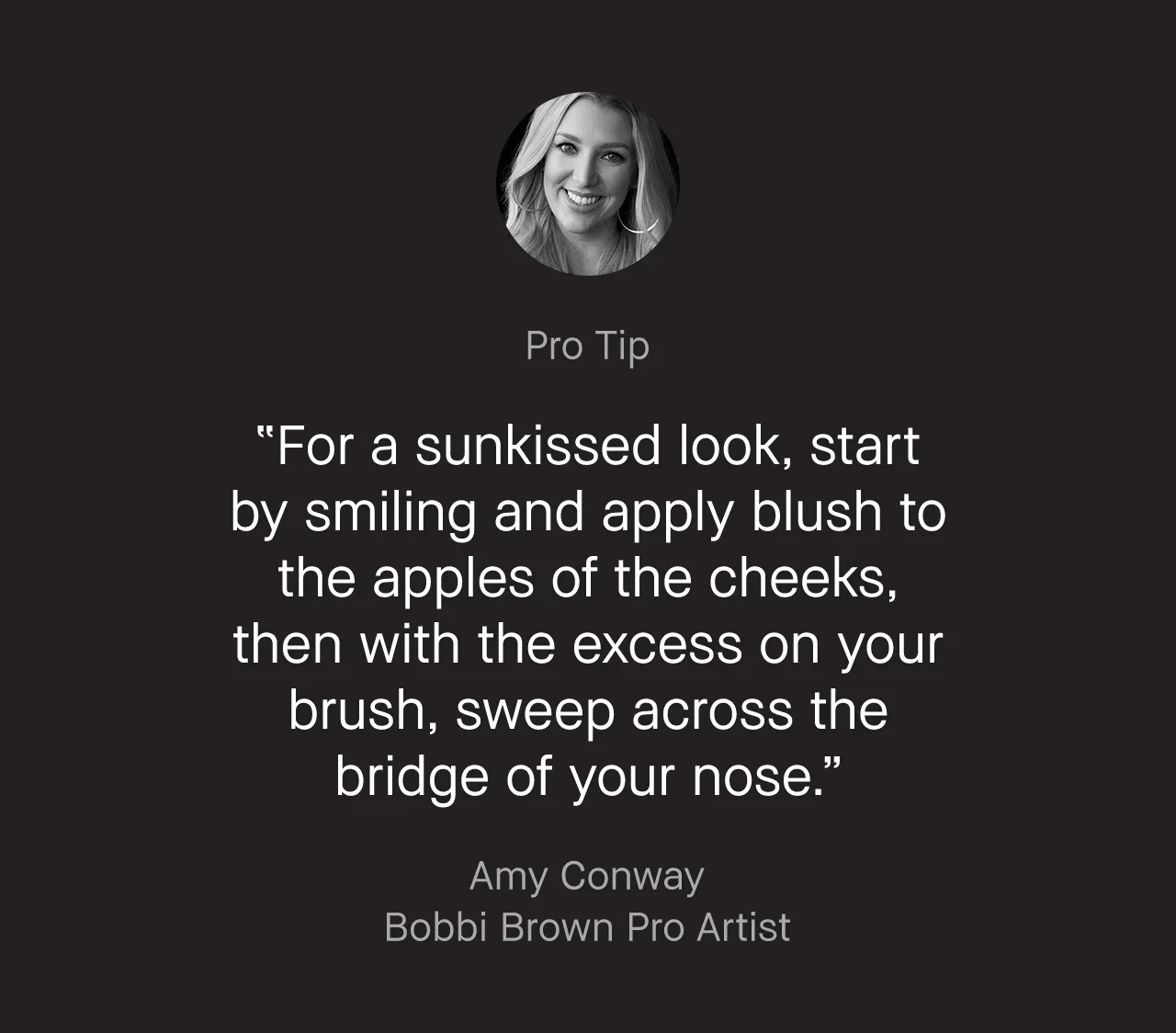 Bobbi Brown Pro Artist Amy Conway.