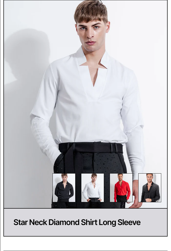 Star Neck Diamond Shirt Long Sleeve