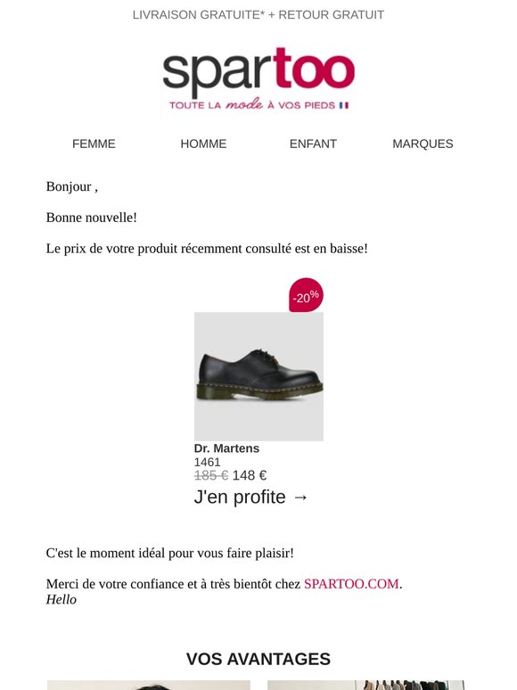 📉 Le prix de l'article que vous avez repéré est en baisse!
