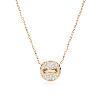 Pomellato 18K Rose Gold Pom Pom Dot Diamond & Mother Of Pearl Pendant Necklace
