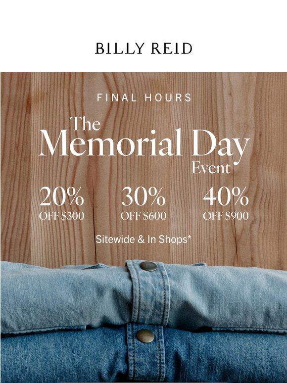 FINAL HOURS: The Memorial Day Event