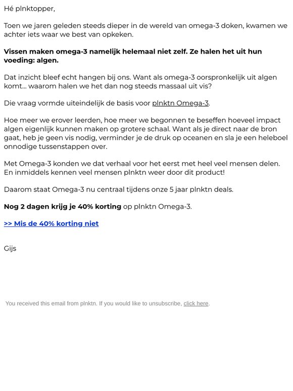plnktopper, waarom halen we omega 3 eigenlijk uit vis?
