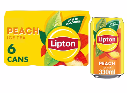 Lipton Peach Ice Tea Can 330 ml (Pack of 6) - S&S £2.37 - £2.00