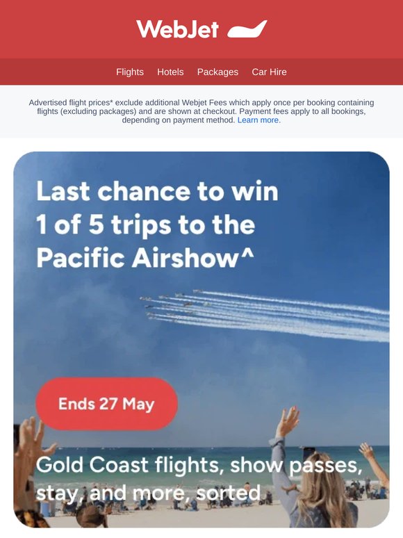Ends midnight 27 May: WIN 1 of 5 trips