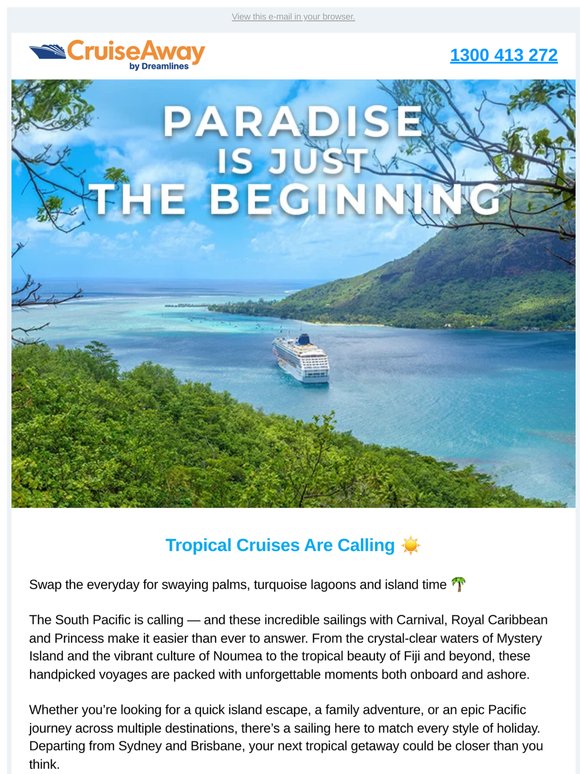 Tropical Cruises Are Calling ☀️