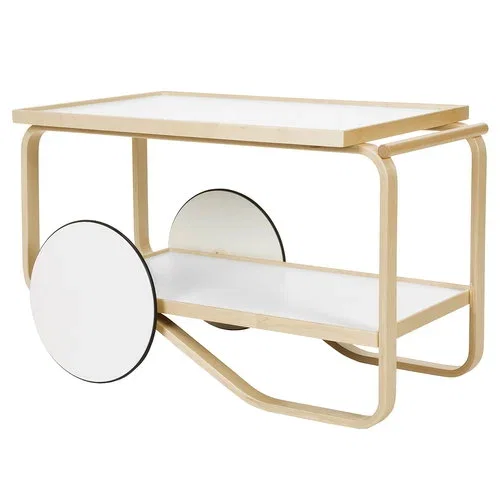 Carrello Aalto 901, bianco - betulla