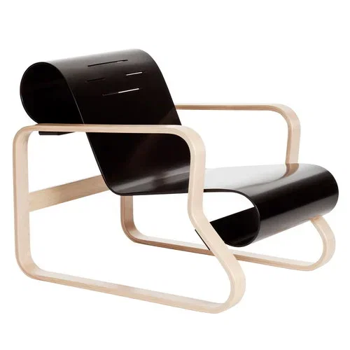 Poltrona Aalto 41 "Paimio", nera