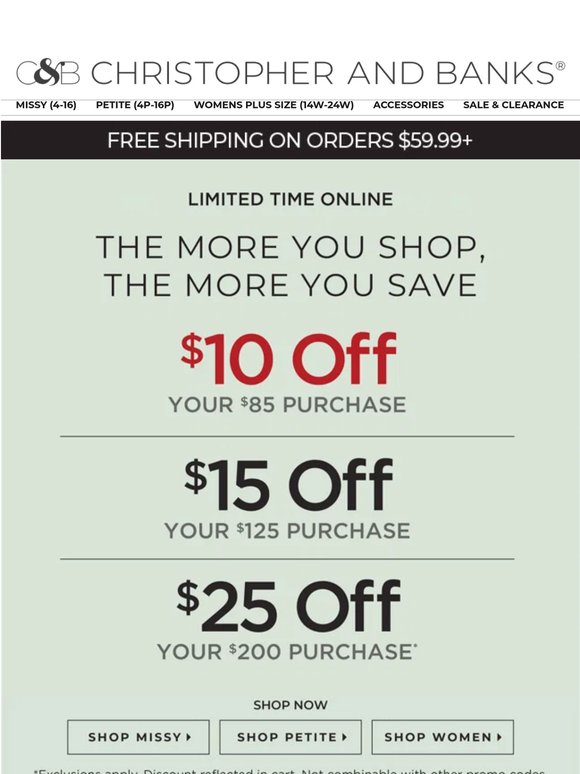 More Shopping, More Savings—Starts Now!