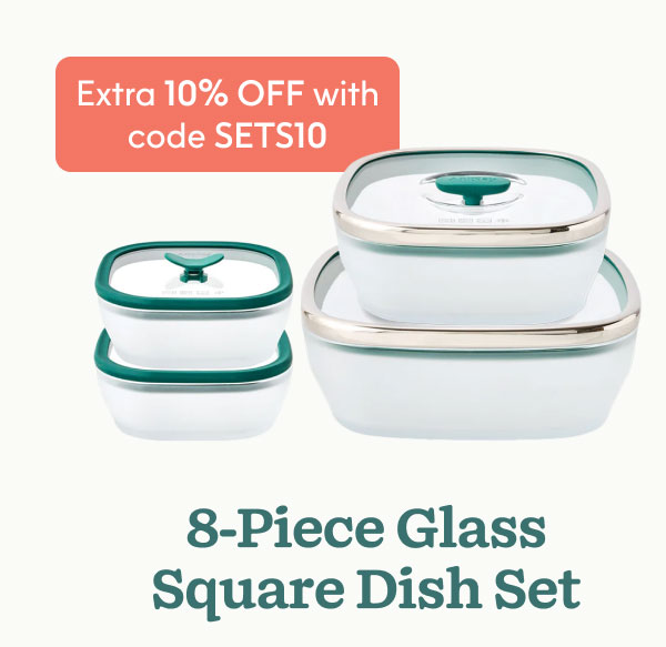 8-Piece Glass Square Dish Set 